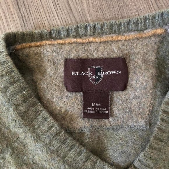 Black Brown vintage wool sweater - Picture 4 of 4